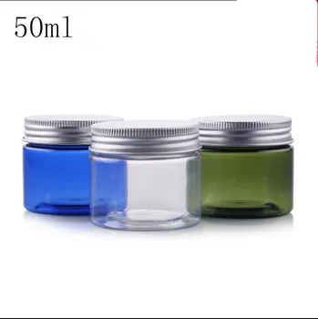 50g/ml Crystal Clear Green Blue Plastikinio butelio jar Wholeasle Mažmeninės Originales Daugkartiniai Coametic Kremas Akių Gelį Bakas