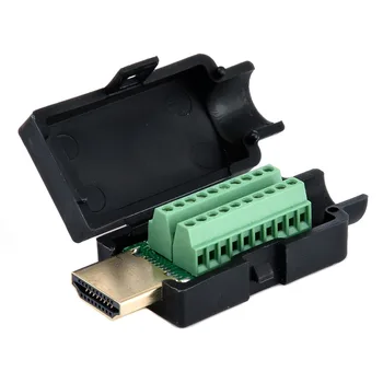 Mayitr HDMI Male Plug Breakout Terminalų Valdybos 2 Eilės 19 Pin Suvirinimo-nemokamai Solderless Jungtis Su Juoda Dangtelis Kompiuteris