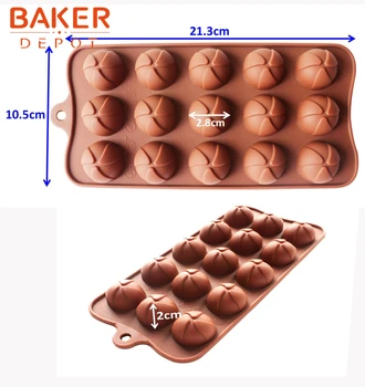 Silikono torto formos bakeware šokolado formų naujas 15 grotelių kamuolys želė desertas pelėsių SICM-115-24
