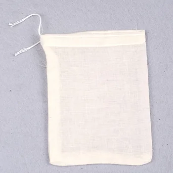 20pcs/daug 8x10cm 60 tankis rankų medvilnės raišteliu filtro maišelis kepti Kinų medicinos varėna sūrymu prieskonių maišelį, pienas, kava