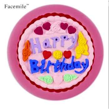 Nemokamas pristatymas Silikono formos Kepimo Skardą kepimo įrankiai muilo pelėsių su gimtadieniu formos minkštas šokolado Tortas dekoravimo priemonė