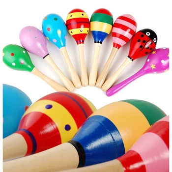 5vnt/daug Kūdikių Žaislai, Lėlės Muzikos Instrumentai Medienos Barškučių Žaislai Kūdikiams Vaikas Baby Shaker Žaislas Vaikams, Dovana, Žaislai Purtyklė