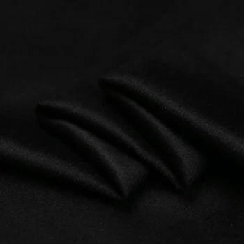 Karšto pardavimo High-end trumpas, švelnus kašmyro vilnos audinio sluoksnį Klasikinis gryna juoda bauda audiniai tissu as metrų šviesus audinys 