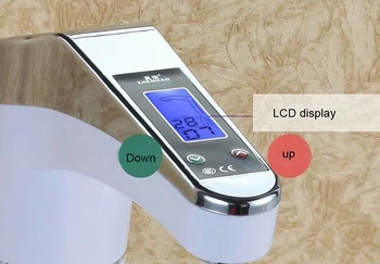 NAUJAS DIZAINAS, Pažangi automatinio LCD ekranas Momentinis elektrinis vandens šildymo Maišytuvas