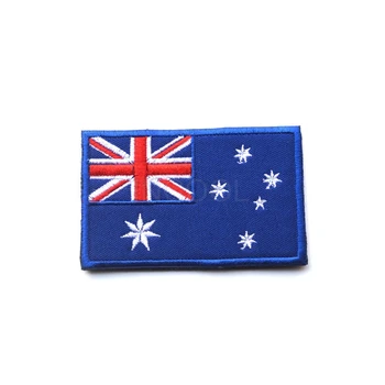 Išsiuvinėti/PVC Pleistras Australijos Vėliava Moralę Pleistras Gumos Taktinis Emblema Emblemos Siuvinėjimo Lopai Striukės Jean Kuprinė Bžūp