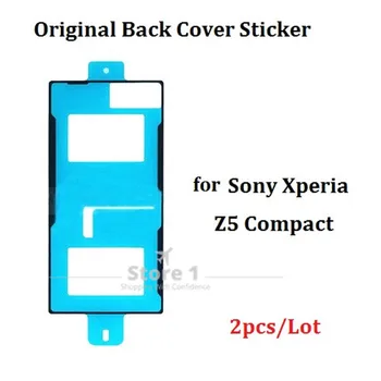 2vnt/Daug Sony Xperia Z5 Kompaktiškas E5803 E5823 Originalus Atgal Galinio Stiklo Dangtelis klijuojamas Lipdukas Klijai Bakstelėkite Pakeisti Dalį