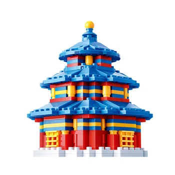BanBao Tiananmenio Great Wall Šventykla, Dangaus Bokštas Kinų Architektūros Švietimo Pastato Blokus, Plytas, Vaikams, Vaikų, Žaislai Modelis