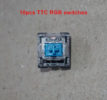 10vnt/pak originalios TTC mechaninė klaviatūros perjungimas mėlyna RGB/common jungiklis nemokamas pristatymas