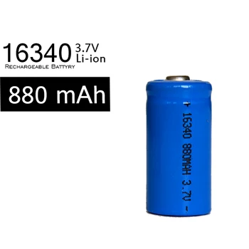 Naujas 4Pcs/daug ICR123A Baterija 3.7 v 880mah 16340 Įkrovimo Mėlyna Li-Ion Baterijos