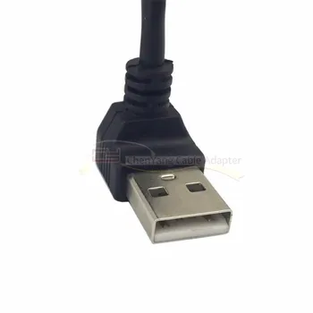 Nemokamas Pristatymas Iki 90 laipsnių Kampu USB 2.0 Male B type Male Kabelio Spausdintuvas, skeneris Standžiojo Disko 20cm su nerijos skydas