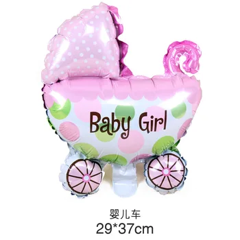 Vaikiškas Žaislas, Aliuminio Folija, Helio VEŽIMĖLĮ Balionas Mini Baby Automobilio Balionas Baby Shower suteikia 50*34cm Renginių & Šalies Prekių