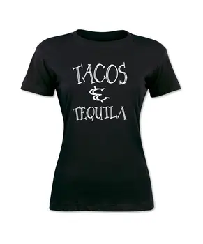 Tacos & Tequila MOTERYS T-SHIRT Meksikos ispanų Marškinėliai Gerti, Valgyti Top Marškinėliai Moterims Prekės ženklo Drabužių Lady Kawaii Viršūnes Tee