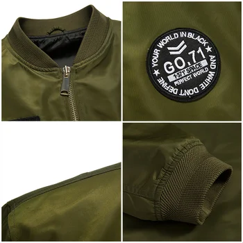 Pioneer Stovykla Naują Pavasario striukė paltai vyrams, prekės ženklo drabužių mados vyras bombonešis striukė aukščiausios kokybės outwear juoda armijos žalioji AJK707001