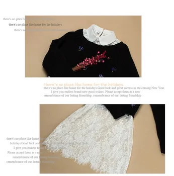 Moterų, Mergaičių, Nuimamas Priedai Kaklo Dekoras moterų netikrą ilgai dekoratyvinių nėrinių Marškinėliai lady nauji marškinėliai megztinis laukinių netikrą apykaklės