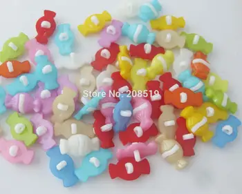 NBNVSA Kartu formos saldainiai mygtukai plastiko šerdies 200 vienetų siuvimo botoes 