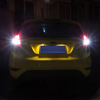 KAHANE 2vnt Automobilių stiliaus Balta Atsarginės Atbulinės Šviesos LED W16W 15SMD Canbus Klaida Spinduolis 