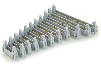 ( 5 vnt./daug ) Plokščias Kabelis IDC 16 Pin Header jungtuvas, Vertikalus, su Išleidimo Sklendę.
