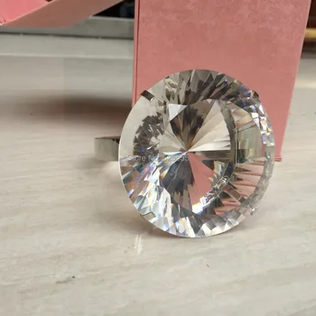 Nemokamas pristatymas 80mm super didelis dydis diamond napki žiedas su logotipu nuostabai vestuvių dovanos mergina gimtadienis ypatingas meilės dovanos