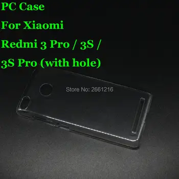 Sunku VNT Atveju Ultra Plonas Aišku, Kieto Plastiko Dangtis Apsauginis Odos Xiaomi Redmi Pro 3 / 3 / 3S Pro (su skyle) 5.0