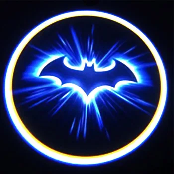 2x šikšnosparnis batman LED Automobilio Duris Sveiki, Šviesos, Lazerių Automobilio Duris Šešėlis projekcija led Projektorius Logotipas Betmenas Belaidžio Automobilių Sveiki Durų