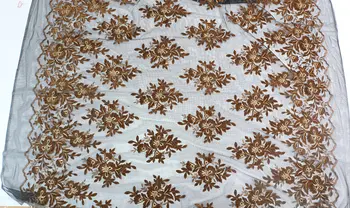 Juoda Ruda lurex siuvinėti Zawalcowany aksomo tinklelio nėriniai prancūzų nėriniai Afrikos tiulio, nėrinių audinys unikalus