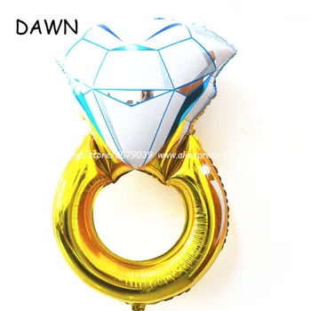 1pcs/daug Didelių Deimantų Žiedas Balionu Romantiška Vestuvių Nuotakos Dušas-Metį, Dalyvavimo Šalies Apdailos Reikmenys