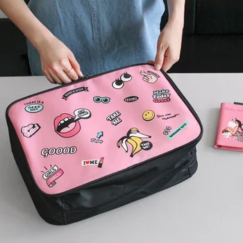 2017 Vandeniui Oksfordo bagažinė Bagažo krepšys krepšys gražių Animacinių filmų Viršelio Dizainas Bagažo krepšys, Vyrai ir moterys, bagažo krepšys