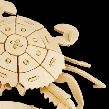 Robotime Krabų Modelio 3D Mediniai Asamblėjos Jūros Gyvūnų Įspūdį Pastato Populiarus Švietimo Žaislai, Pomėgiai Dovanos Vaikams JP279