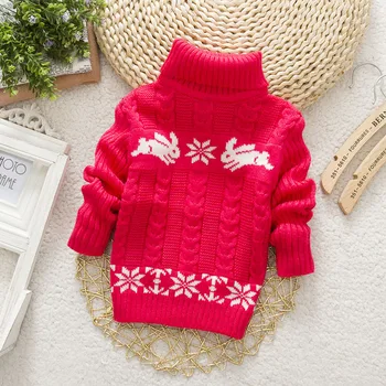 Ledai Angelas Berniukai džemperis Vaikams Kūdikių Golfo Storio ilgomis Rankovėmis Triušis Animacinių filmų Žiemos 2017 m. mergytę megztinis