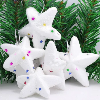 6 vnt./daug sniego star christams medžio apdaila pakabukas kalėdinė dekoracija namuose lango šalies prekių ornamentu