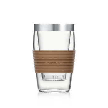 Karščiui Atsparus Stiklas Šiuolaikinės Arbatos Puodelis su Stiklo Infuser & Nerūdijančio Plieno Dangteliu yra 500 ml,Puikiai tinka Arbatos ir Kavos,Nemokamas Pristatymas