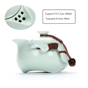 TANGPIN keramikos arbatinukas virdulys gaiwan arbatos puodelis puer kinų arbatos puodą nešiojamų arbatos rinkinys su kelionės krepšys