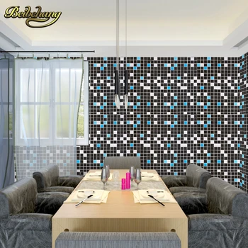 Beibehang 60X500cm Vonios kambario sienų lipdukai PVC mozaikos tapetai, virtuvė vandeniui plytelių lipdukai plastikinės lipniosios sienos popieriaus