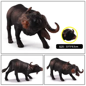 Oenux Originalus Afrikos Gyvūnų 3PCS/SET Afrikos Buivolo Modelis Veiksmų Skaičiai Syncerus Caffer Gyvūnų Surinkimo Žaislas Vaikui Dovana