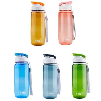 Vandens Butelis nepralaidžiose Su Virve Drinkware Neperleidžiama Vandens Butelis BPA free Plastiko 560ml/590ml Vandens butelis