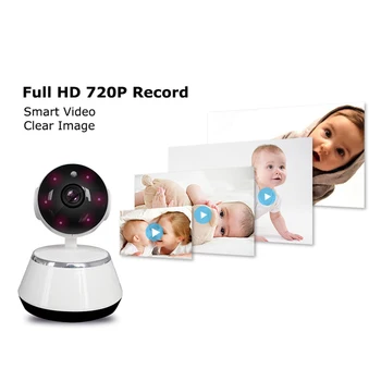 Full HD 720P Mini IP vaizdo Kamera VAIZDO Patalpų Belaidžio ryšio Wi-fi IP Kamera P2P Apsaugos Stebėjimo Kameros, IP Naktinio Matymo infraraudonųjų SPINDULIŲ Kūdikio stebėjimo