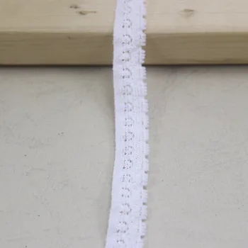 10 metrų 12mm pločio balta Elastinga Ruožas Nėrinių apdaila siuvimo/drabužių/drabužių priedai
