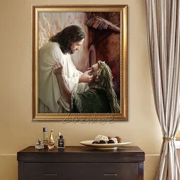 Namų Dekoro Jėzaus Kristaus, Tapyba, Portretas Jėzus Meno Tapybos Dekoro Spausdinti Giclee Meno Spausdinimo Ant Drobės Pasiruošę Rėmo 40