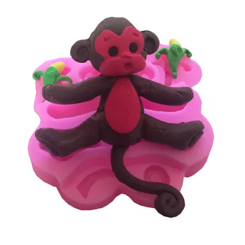 1PCS Maisto kokybės Silikono Beždžionių Formos Silikono Torto Formos, Minkštas Pyragas Papuošti M120