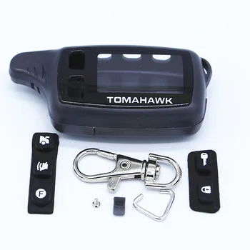 Rusų kalba TW9010 Atveju Keychain už Tomahawk TW9010 TW9020 TW9030 lcd dvipusis automobilių signalizacijos nuotolinio valdymo pultelis