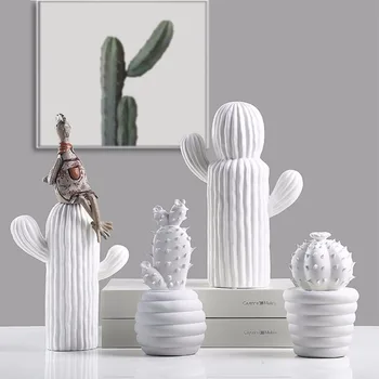 2018 Naujas Kinijos Jingdezhen Porceliano Vazos Kūrybiškumą Kaktusas Šiuolaikinės Baltos Keramikos Vazos Vestuves Namų Apdailos, Dovanos, 6