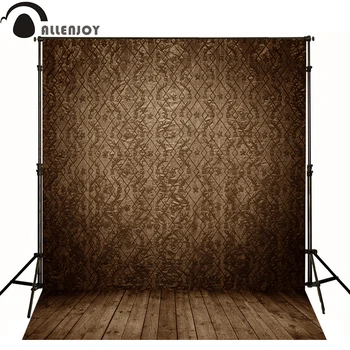 AllEnjoy fotografijos backdrops Damaske grindų rudos spalvos elegantiškas vaikai nuotrauka sluoksnių vinilo photocall fotografijos studija