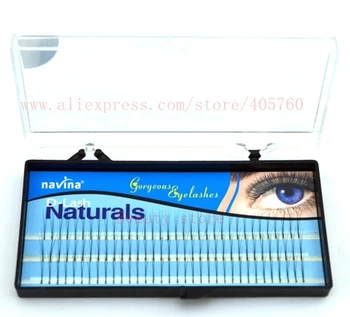 Žavinga blakstienų mėlyna dėžės 3 D dydis-blakstienų naturals nuolatinis blakstienos natūralus šilkas blakstienos atskirų garbanoti blakstienos