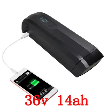 Nemokamas pristatymas 36V 14ah 500w naudoti sanyo cell Li-ion baterija 36V 14Ah yra USB jungtis, skirta e-dviratį galima įkrauti telefoną, MP4