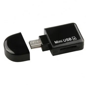 Mini USB 5pin OTG Flash Drive Priimančiosios Micro SD TF atminties Kortelių Skaitytuvo Adapteris, Laidas Automobilinis USB MP3 muzikos grotuvas