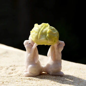 Mini Dervos Mielas Valtimis Triušių Micro Kraštovaizdžio Pasakų Sodas, Miniatiūrinės Puošybos Ornamentai, Gyvūnų Duomenys Žaislai 