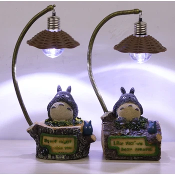 Artpad Hayao Miyazaki Animacinį Totoro Naktį Šviesos Japonijos Dervos Meno Decro Mielas LED Totoro Lempa Dovana, Namų Dekoro Įrenginiai