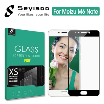 Originalus Seyisoo Premium Pilnas draudimas Screen Protector, Grūdintas Stiklas Meizu M6 Pastaba Meilan 6 Pastaba Note6 0.3 mm 2,5 D Filmas