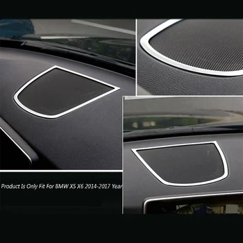 Automobilių stiliaus Garso Garsiakalbio apdaila padengti apdaila, Interjero ragų ratas juostos Skydelyje stereo žiedas, skirtas BMW X5 E70 