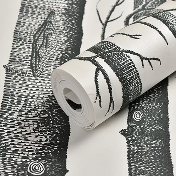 3D Įspausti Medžio Šaką Tapetai Šiuolaikinės Paprasta Aplinkos Apsaugos neaustinių Miškų Tapetai Kambarį Dekoro Sienos Popieriaus